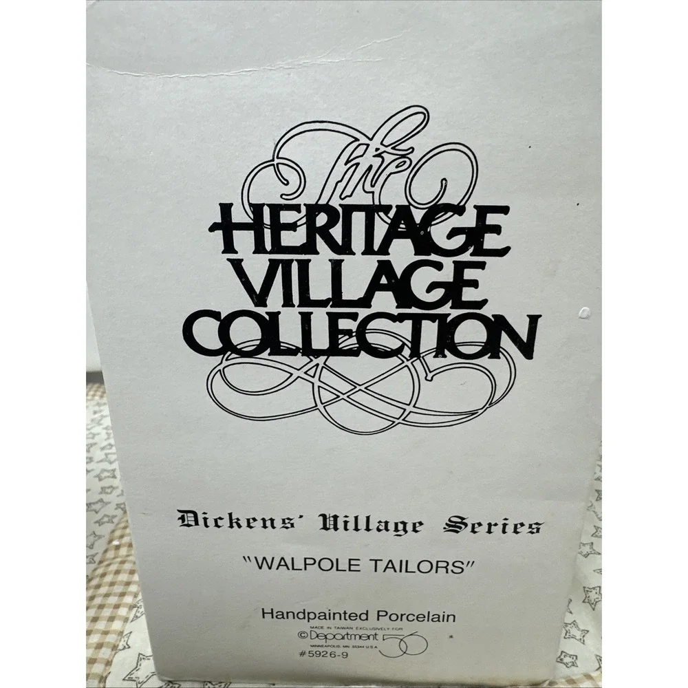 Department‎ 56 Dickens Village Series WALPOLE TAILORS 5926-9 A Christmas Carol